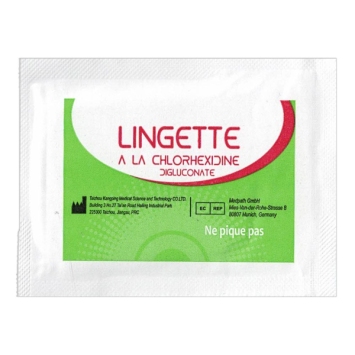 Lingette chlorhexidine 0,2% — Désinfection cutanée en sachet individuel