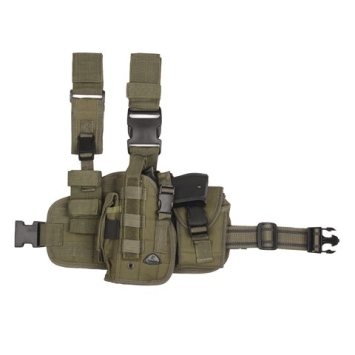 Holster de cuisse 1 sangle avec porte-chargeur vert