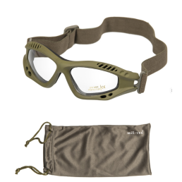 Lunettes Tactiques Airsoft verres transparents MILTEC vert