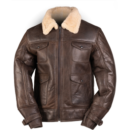 Blouson PILOTE US NAVY Fourrure d'Agneau MILTEC