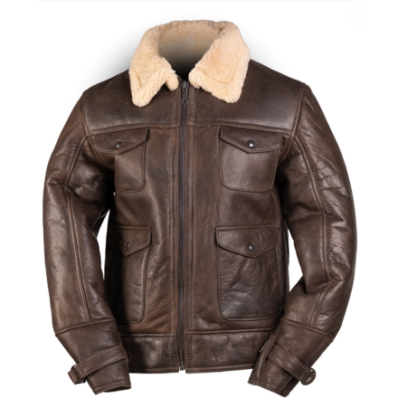 Blouson PILOTE US NAVY Fourrure d'Agneau MILTEC