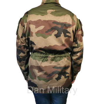 veste de combat t4s2 camouflage centre europe, vue de dos, taille élastiquée, renforts aux coudes