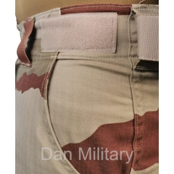 pantalon de combat t4s2 sable, détail ceinture réglable et braguette zippée