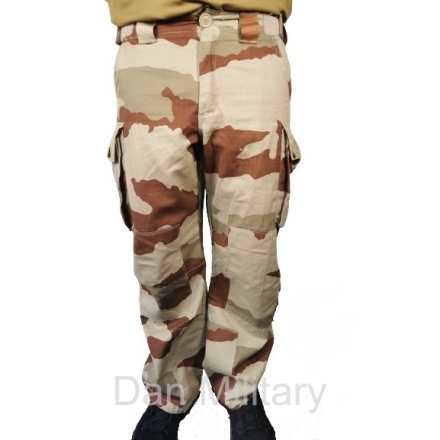 pantalon de combat t4s2 sable désert, vue de face, ripstop léger zone chaude