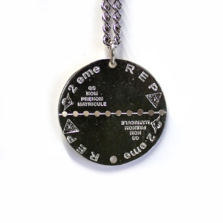 Plaque d'identité 2ème REP Légion Étrangère