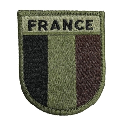 Écusson FRANCE Basse-visibilité Contour vert Brodé