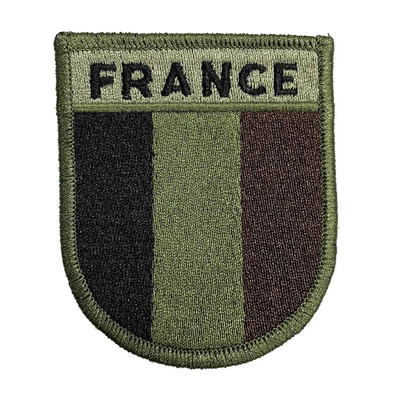 Écusson FRANCE Basse-visibilité Contour vert Brodé