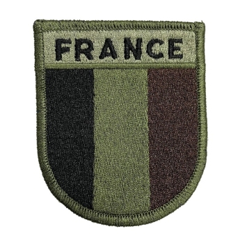 Écusson FRANCE Basse-visibilité Contour vert Brodé