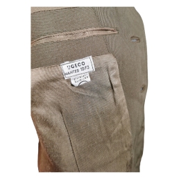 veste officier marine vintage, détail col et patte, tissu marron années 70