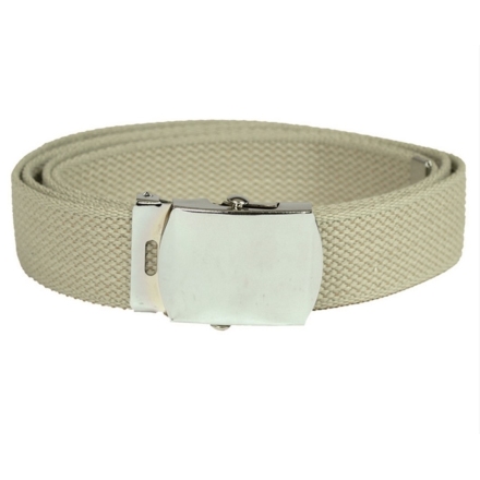 Ceinture US Toile coton Boucle argentée