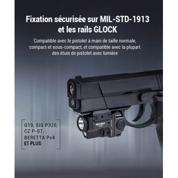 Lampe pour Arme Laser Rouge NEXTORCH WL22R