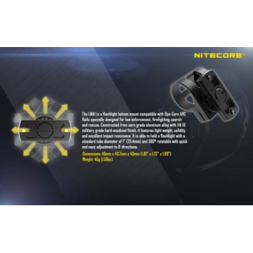 Support de lampe pour casque NITECORE pas cher