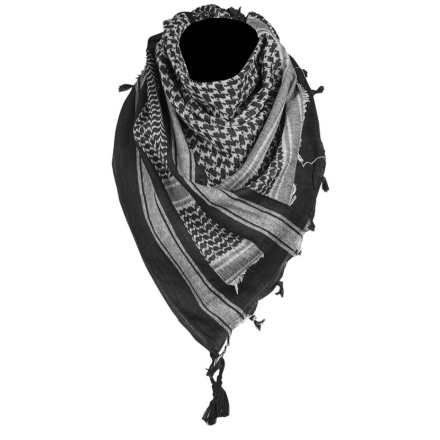 Shemagh Mil-Tec 110×110 100% coton — keffieh tactique soleil / poussière (4 coloris)