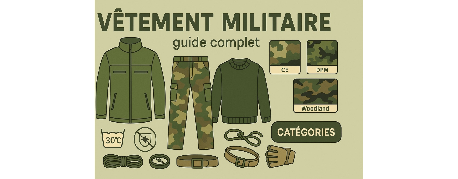 Vêtement militaire : guide complet (choix, tailles, usages, camouflages)